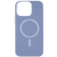 Шкіряний чохол Bonbon Leather Metal Style with MagSafe для Apple iPhone 14 Pro (6.1'') Блакитний (42387)