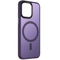 TPU+PC чохол Metal Buttons with MagSafe Colorful для Apple iPhone 15 (6.1'') Фиолетовый (41843)