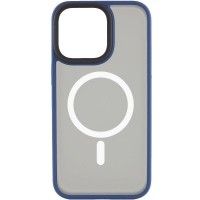 TPU+PC чохол Metal Buttons with MagSafe для Apple iPhone 15 (6.1'') Синій (41860)