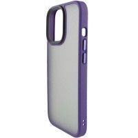TPU+PC чохол Metal Buttons для Apple iPhone 15 (6.1'') Фиолетовый (41876)
