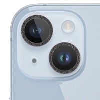 Захисне скло Metal Sparkles на камеру (в упак.) для Apple iPhone 15 (6.1'') / 15 Plus (6.7'') Чорний (42438)