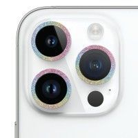 Захисне скло Metal Sparkles на камеру (в упак.) для Apple iPhone 15 Pro (6.1'') /15 Pro Max (6.7'') Бузковий (42441)