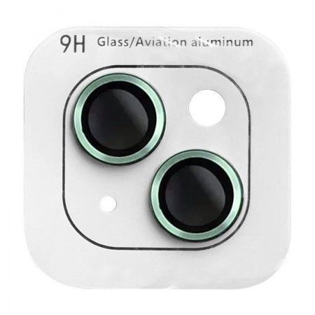 Захисне скло Metal Classic на камеру (в упак.) для Apple iPhone 15 (6.1'') / 15 Plus (6.7'') Салатовый (47414)
