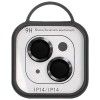 Захисне скло Metal Classic на камеру (в упак.) для Apple iPhone 15 (6.1'') / 15 Plus (6.7'') Чорний (42429)