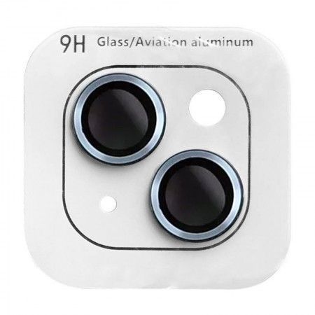 Захисне скло Metal Classic на камеру (в упак.) для Apple iPhone 15 (6.1'') / 15 Plus (6.7'') Голубой (47412)