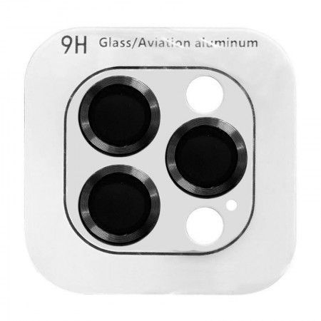 Захисне скло Metal Classic на камеру (в упак.) для Apple iPhone 15 Pro (6.1'') / 15 Pro Max (6.7'') Черный (42433)