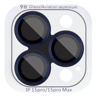 Захисне скло Metal Classic на камеру (в упак.) для Apple iPhone 15 Pro (6.1'') / 15 Pro Max (6.7'') Синій (47416)