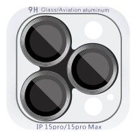 Захисне скло Metal Classic на камеру (в упак.) для Apple iPhone 15 Pro (6.1'') / 15 Pro Max (6.7'') Серый (47415)