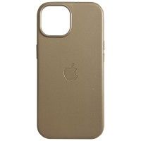 Шкіряний чохол Leather Case (AAA) with MagSafe and Animation для Apple iPhone 15 (6.1'') Коричневий (43131)