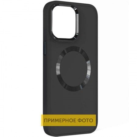 TPU чохол Bonbon Metal Style with MagSafe для OnePlus 9 Чорний (42938)