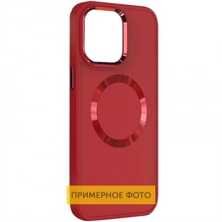 TPU чохол Bonbon Metal Style with MagSafe для Samsung Galaxy S22 Червоний (42972)