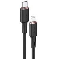 Дата кабель Acefast MFI C2-01 USB-C to Lightning zinc alloy silicone (1m) Черный (44574)