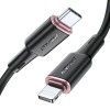 Дата кабель Acefast MFI C2-01 USB-C to Lightning zinc alloy silicone (1m) Чорний (44574)