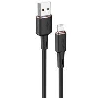 Дата кабель Acefast MFI C2-02 USB-A to Lightning zinc alloy silicone (1m) Чорний (44575)