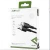 Дата кабель Acefast C2-04 USB-A to USB-C zinc alloy silicone (1m) Чорний (44571)