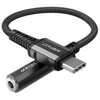 Перехідник Acefast C1-07 USB-C to 3.5mm aluminum alloy Чорний (44577)