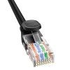 Кабель Baseus High Speed CAT5 Gigabit Ethernet Cable (Round Cable) 1m Cluster (B00133206111-01) Чорний (44718)