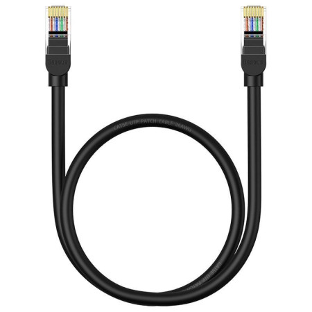 Кабель Baseus High Speed CAT5 Gigabit Ethernet Cable (Round Cable) 1.5m Cluster (B00133206111-02) Чорний (44717)