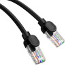 Кабель Baseus High Speed CAT5 Gigabit Ethernet Cable (Round Cable) 1.5m Cluster (B00133206111-02) Чорний (44717)