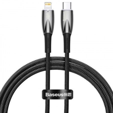 Дата кабель Baseus Glimmer Series Fast Charging Data Cable Type-C to Lightning 20W 1m (CADH000001) Чорний (44096)