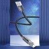 Дата кабель Hoco U122 Lantern Transparent Discovery Edition USB to Type-C Чорний (44744)