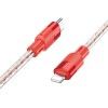 Дата кабель Hoco X99 Crystal Junction PD 27W Type-C to Lightning (1.2m) Красный (44747)