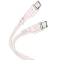 Дата кабель Hoco X97 Crystal color Type-C to Type-C 60W (1m) Розовый (44781)