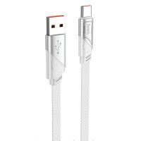 Дата кабель Hoco U119 Machine charging data USB to Type-C 5A (1.2m) Сірий (44787)