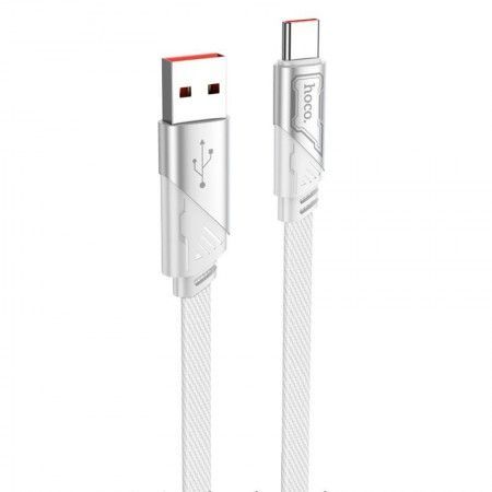 Дата кабель Hoco U119 Machine charging data USB to Type-C 5A (1.2m) Серый (44787)