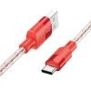 Дата кабель Hoco X99 Crystal Junction USB to Type-C (1.2m) Красный (44793)