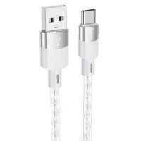 Дата кабель Hoco X99 Crystal Junction USB to Type-C (1.2m) Сірий (44792)