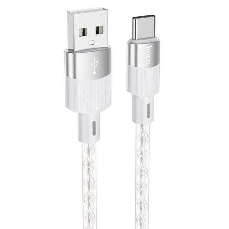 Дата кабель Hoco X99 Crystal Junction USB to Type-C (1.2m) Серый (44792)