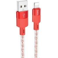 Дата кабель Hoco X99 Crystal Junction USB to Lightning (1.2m) Червоний (44810)
