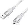 Дата кабель Hoco X99 Crystal Junction USB to MicroUSB (1.2m) Серый (44811)