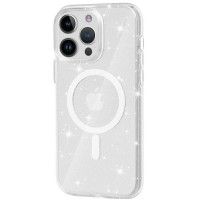 Чохол TPU Galaxy Sparkle (MagFit) для Apple iPhone 12 Pro / 12 (6.1'') Прозрачный (42757)