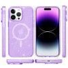Чохол TPU Galaxy Sparkle (MagFit) для Apple iPhone 14 Pro (6.1'') Пурпурний (42782)