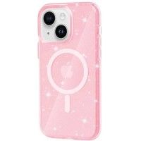 Чохол TPU Galaxy Sparkle (MagFit) для Apple iPhone 15 (6.1'') Розовый (42791)