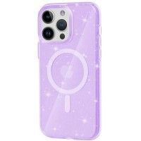 Чохол TPU Galaxy Sparkle (MagFit) для Apple iPhone 15 Pro (6.1'') Пурпурний (42802)