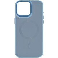 Чохол TPU+Glass Sapphire Midnight Open Camera with MagSafe для Apple iPhone 15 (6.1'') Голубой (42809)