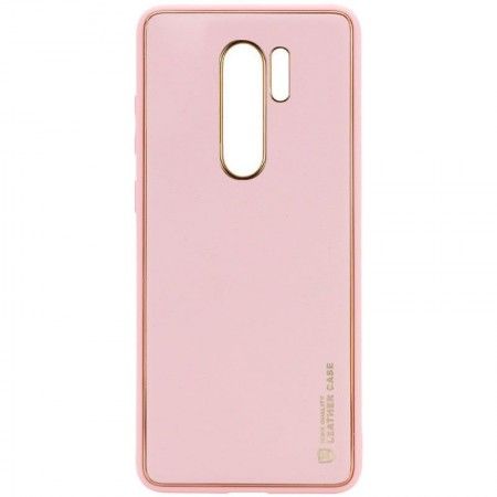 Шкіряний чохол Xshield для Xiaomi Redmi Note 8 Pro Рожевий (45023)