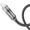 Дата кабель Hoco U122 Lantern Transparent Discovery Edition USB to Lightning Черный (46876)