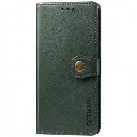Шкіряний чохол книжка GETMAN Gallant (PU) для Motorola Moto G54 Зелений (46173)