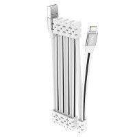 Дата кабель Hoco U103 Magnetic Absorption USB to Lightning (1m) Білий (44390)