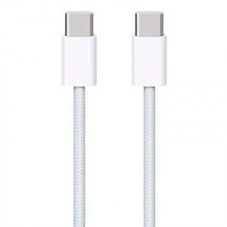 Дата кабель для Apple iPhone USB-C to USB-C FineWoven (AAA grade) (1m) (box) Білий (47080)