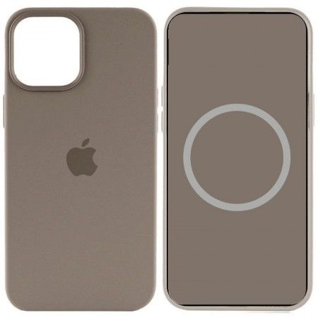 Чохол Silicone case (AAA) full with Magsafe and Animation для Apple iPhone 15 Pro Max (6.7'') Коричневий (45509)