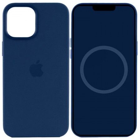 Чохол Silicone case (AAA) full with Magsafe and Animation для Apple iPhone 15 Pro Max (6.7'') Синій (45507)