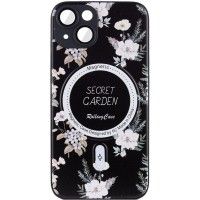 TPU+PC чохол Secret Garden with MagSafe для Apple iPhone 15 (6.1'') Черный (45695)