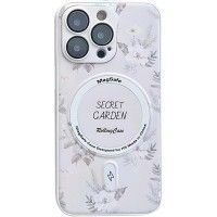TPU+PC чохол Secret Garden with MagSafe для Apple iPhone 15 Pro (6.1'') Белый (45704)