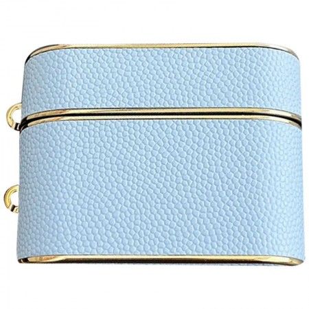 Шкіряний футляр Suitcase для навушників AirPods 3 Блакитний (46379)