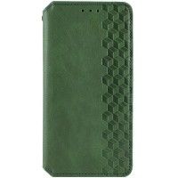 Шкіряний чохол книжка GETMAN Cubic (PU) для Samsung Galaxy S24 Ultra Зелёный (47004)